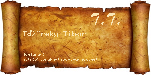 Töreky Tibor névjegykártya